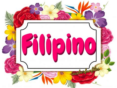 word filipino filipino subject clipart
